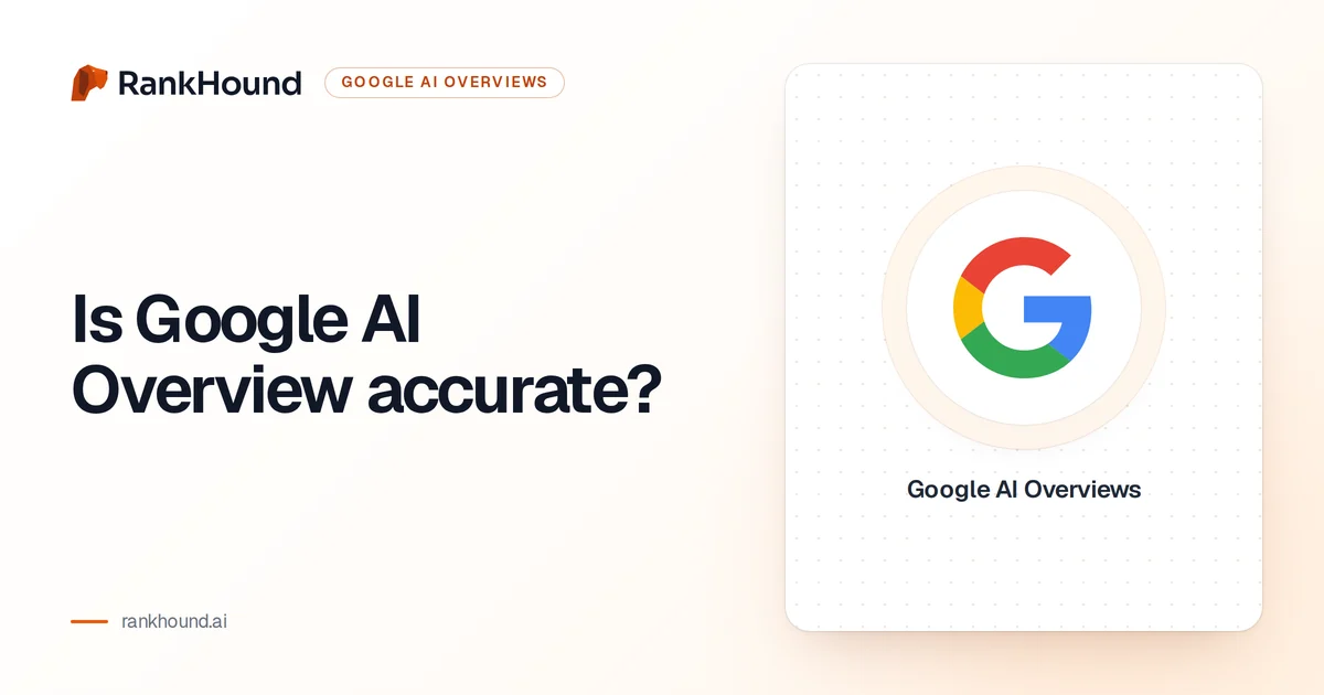 Is Google AI Overview accurate?, set beside the Google logo
