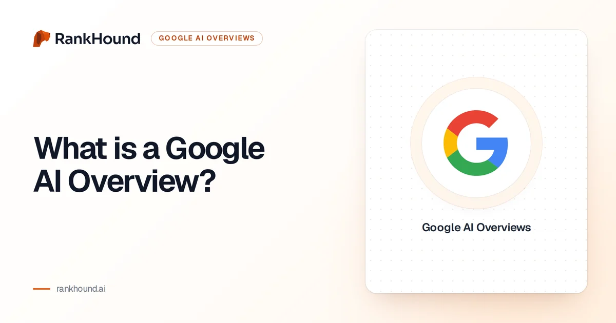 What is a Google AI Overview?, set beside the Google logo